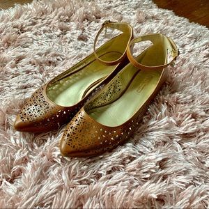 BCBG Ankle Strap Flats